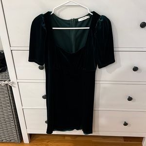 Lush Green Velvet Dress